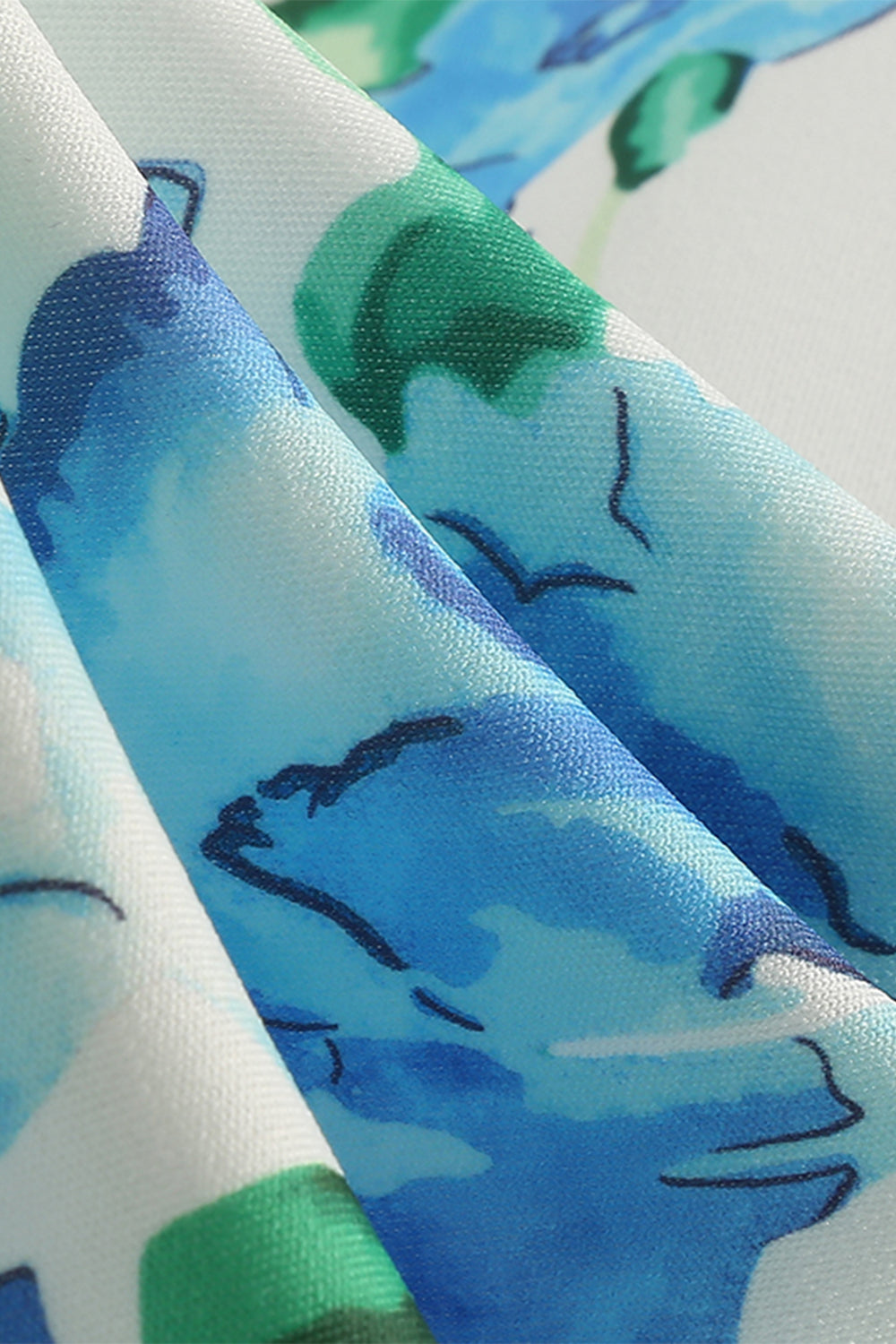 Vestido vintage azul claro V Neck 1950s