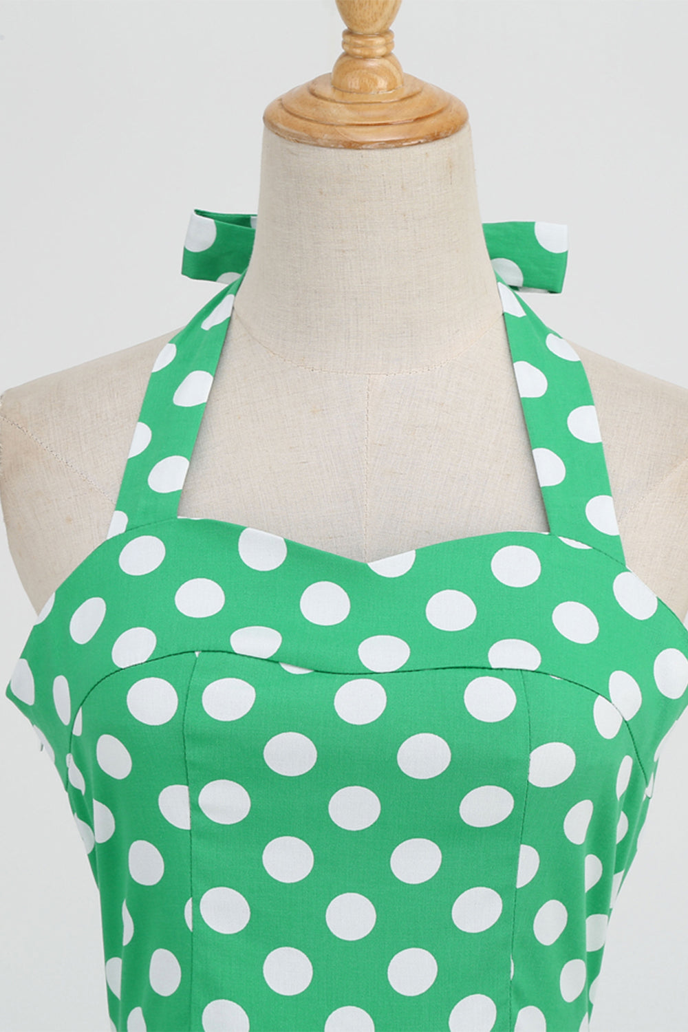Vestido Pin Up de Lunares Verdes de la década de 1950