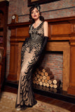Lentejuelas champán vestido de 1920