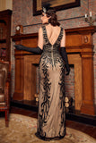 Lentejuelas 1920s Vestido Largo