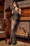Lentejuelas 1920s Vestido Largo