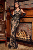 Lentejuelas 1920s Vestido Largo