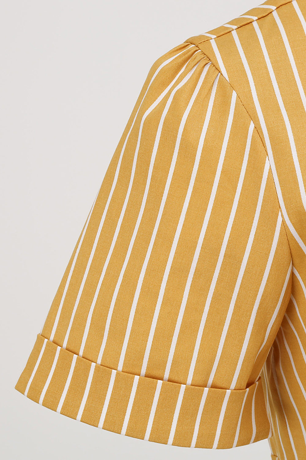 Rayas manga corta 1950s Swing Dress