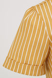 Rayas manga corta 1950s Swing Dress