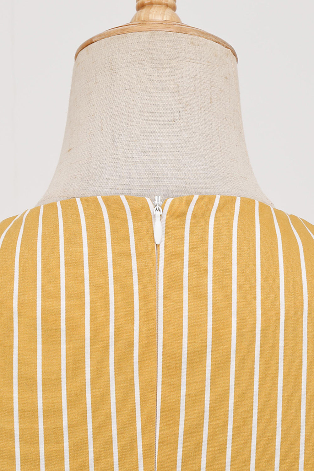 Rayas manga corta 1950s Swing Dress
