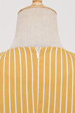 Rayas manga corta 1950s Swing Dress