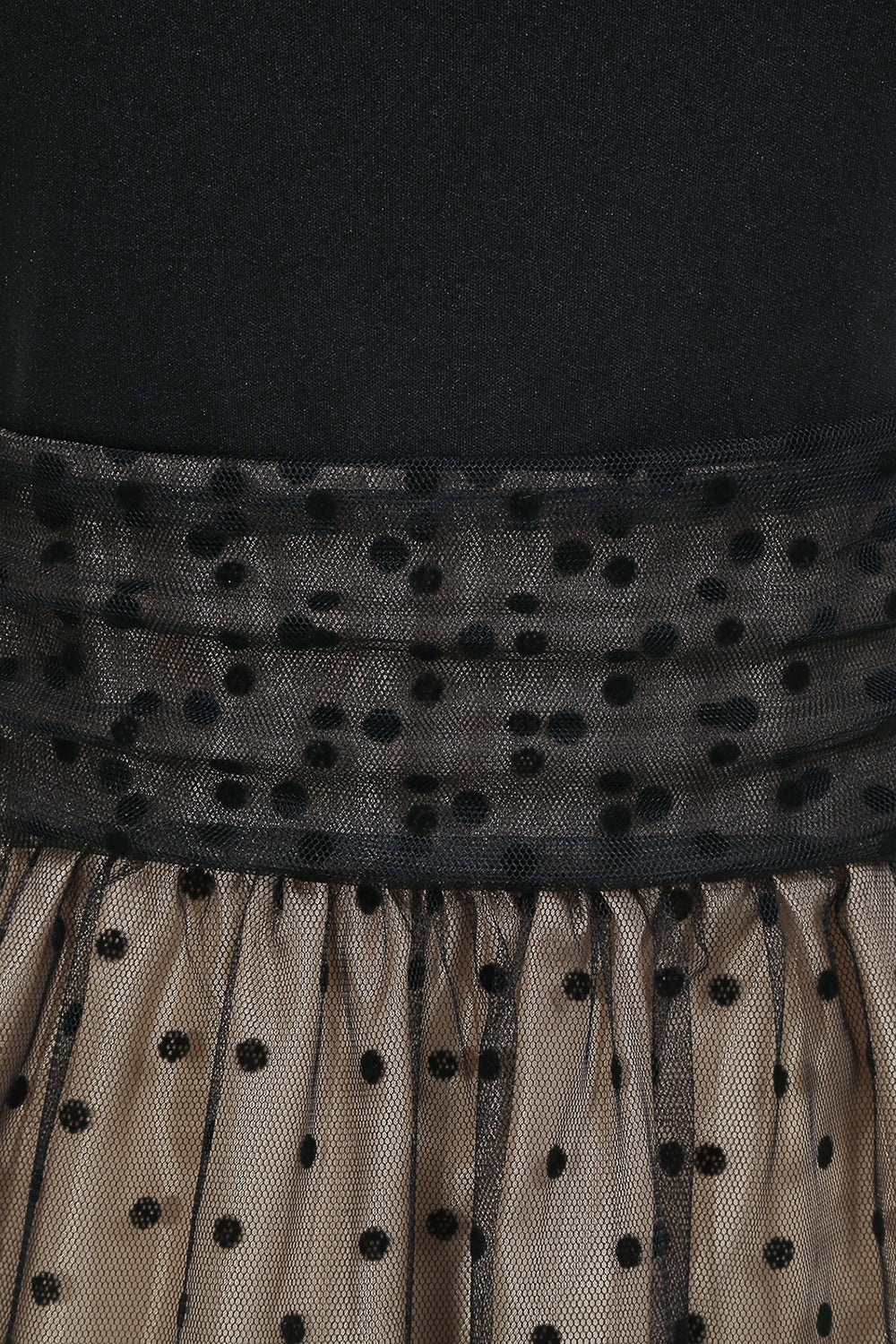 Vestido Negro Polka Dots Vintage 1950s