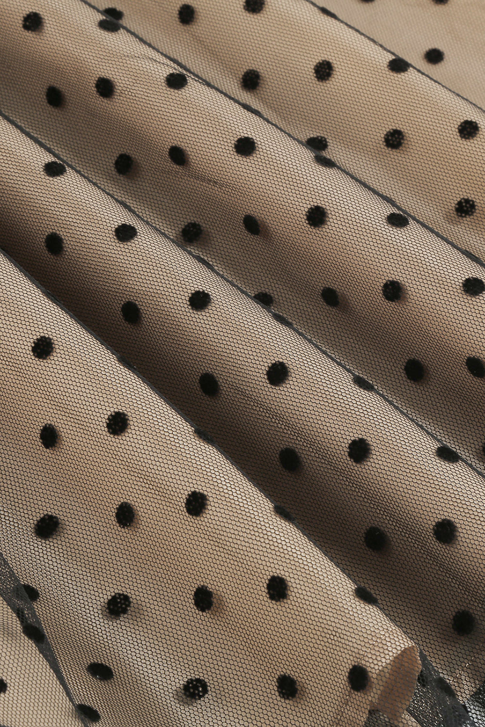 Vestido Negro Polka Dots Vintage 1950s
