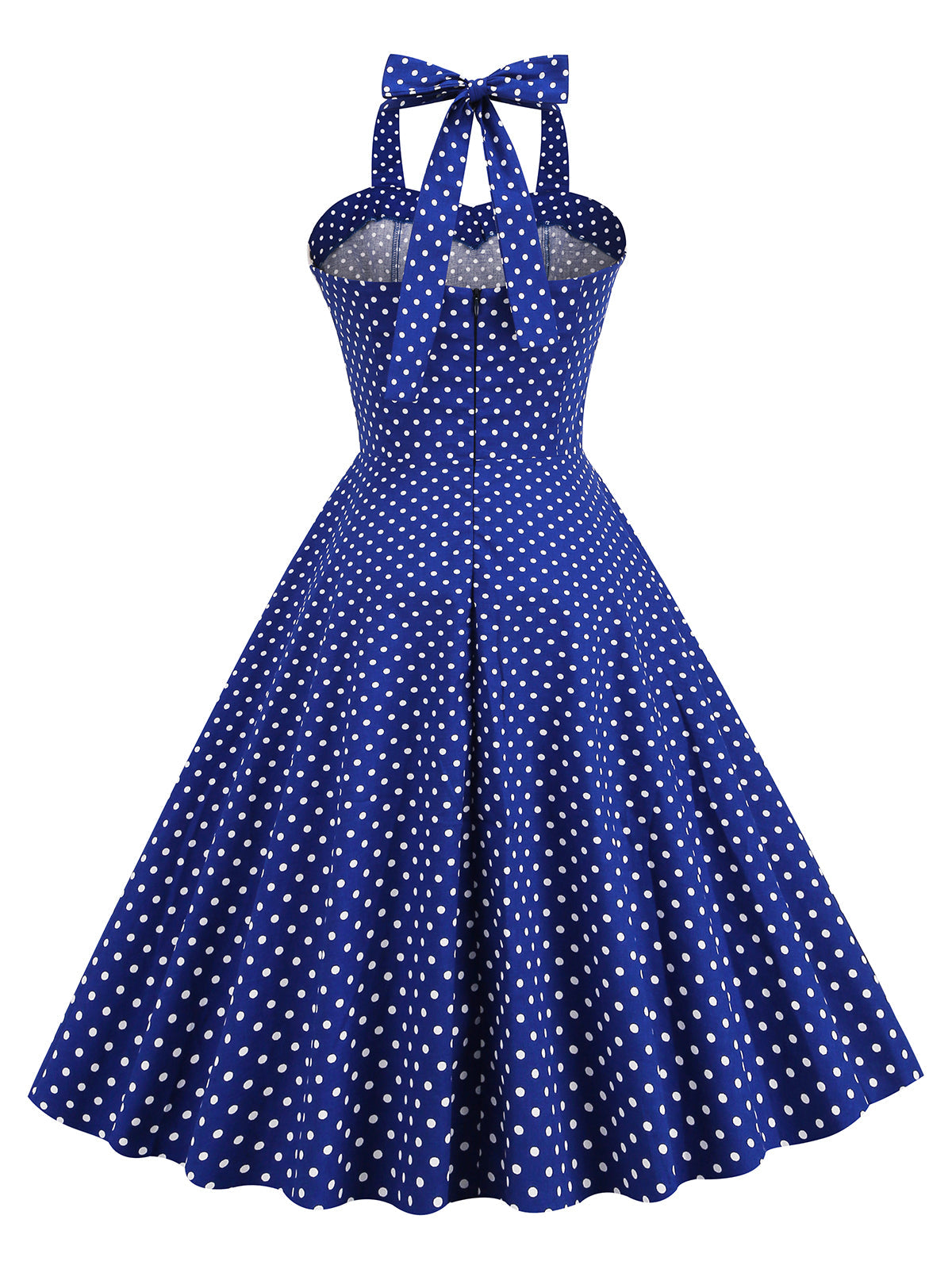 Halter Polka Dots Swing 1950s Vestido