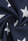 Vestido Vintage Halter Navy estilo retro