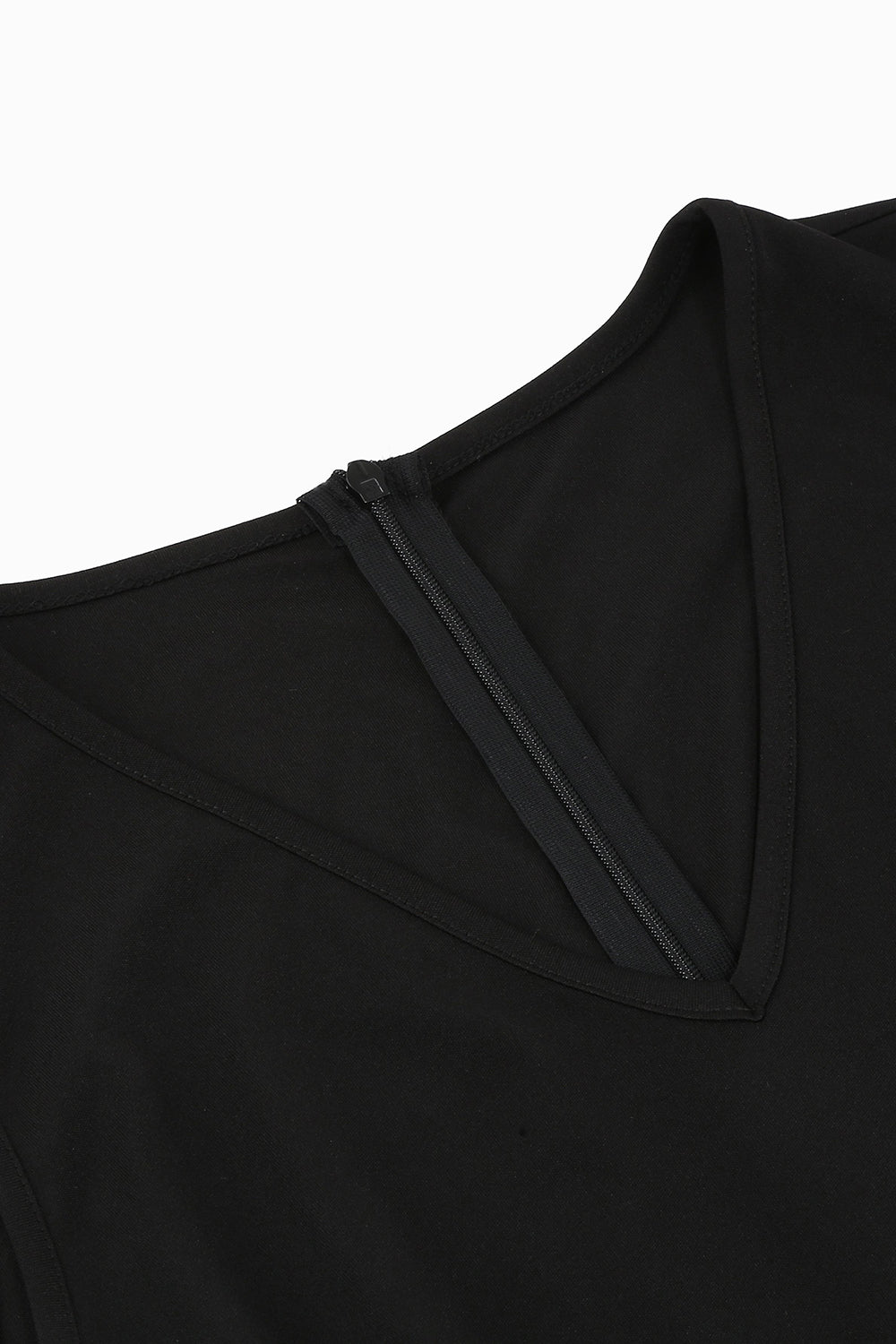 Vestido Negro Vintage de 1950 Con Bordado