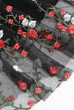 Vestido Negro Vintage de 1950 Con Bordado