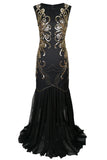 Vestido largo  de la década de 1920 lentejuelas