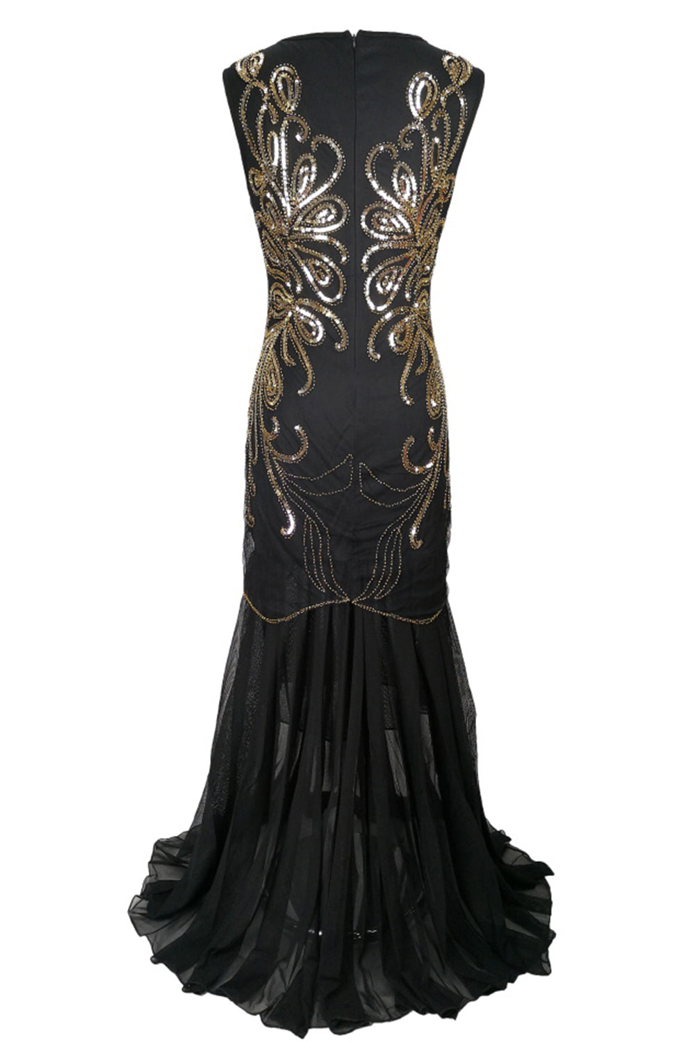 Vestido largo  de la década de 1920 lentejuelas