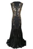Vestido largo  de la década de 1920 lentejuelas