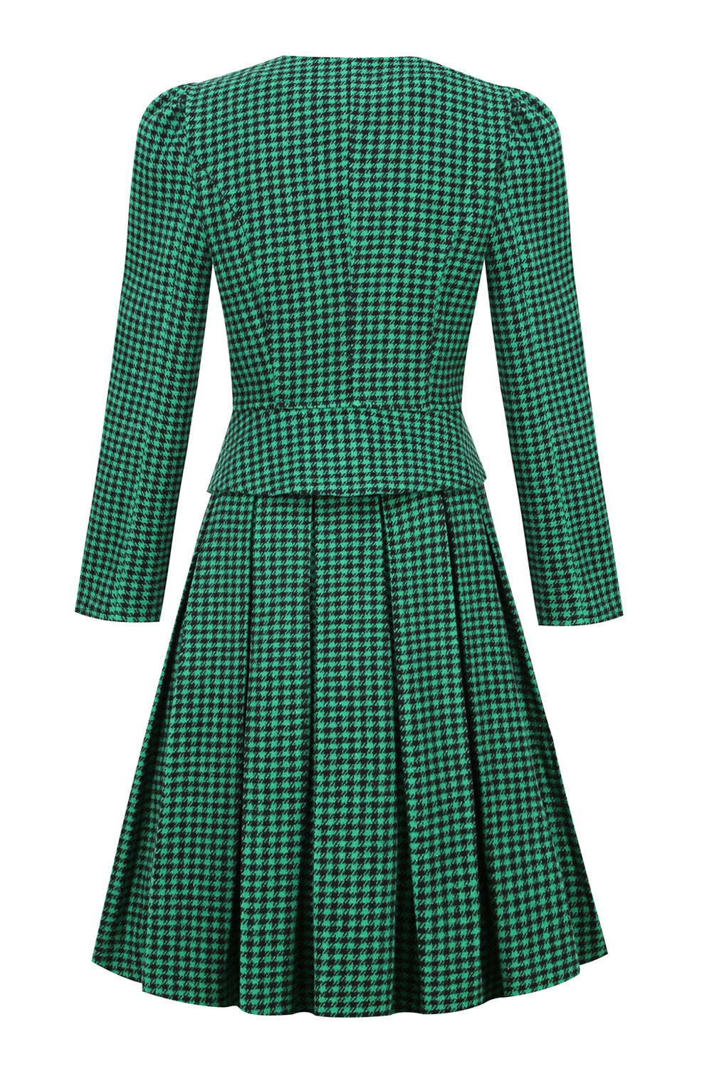 Escote A V cuello verde vestido vintage