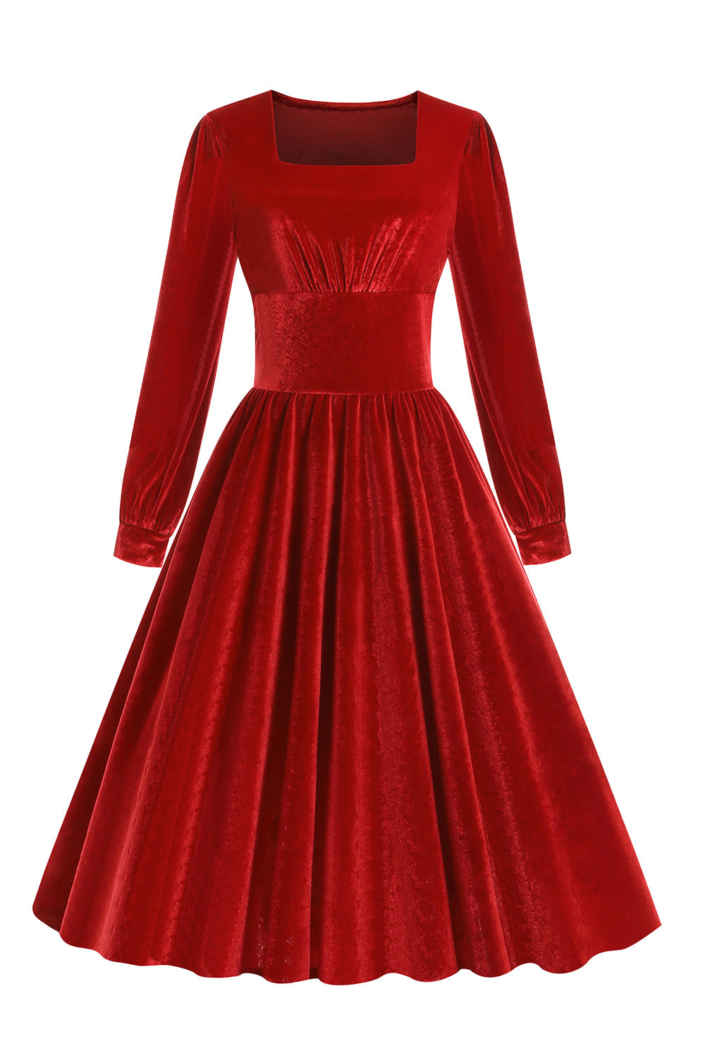 Vestido Vintage de Terciopelo Rojo