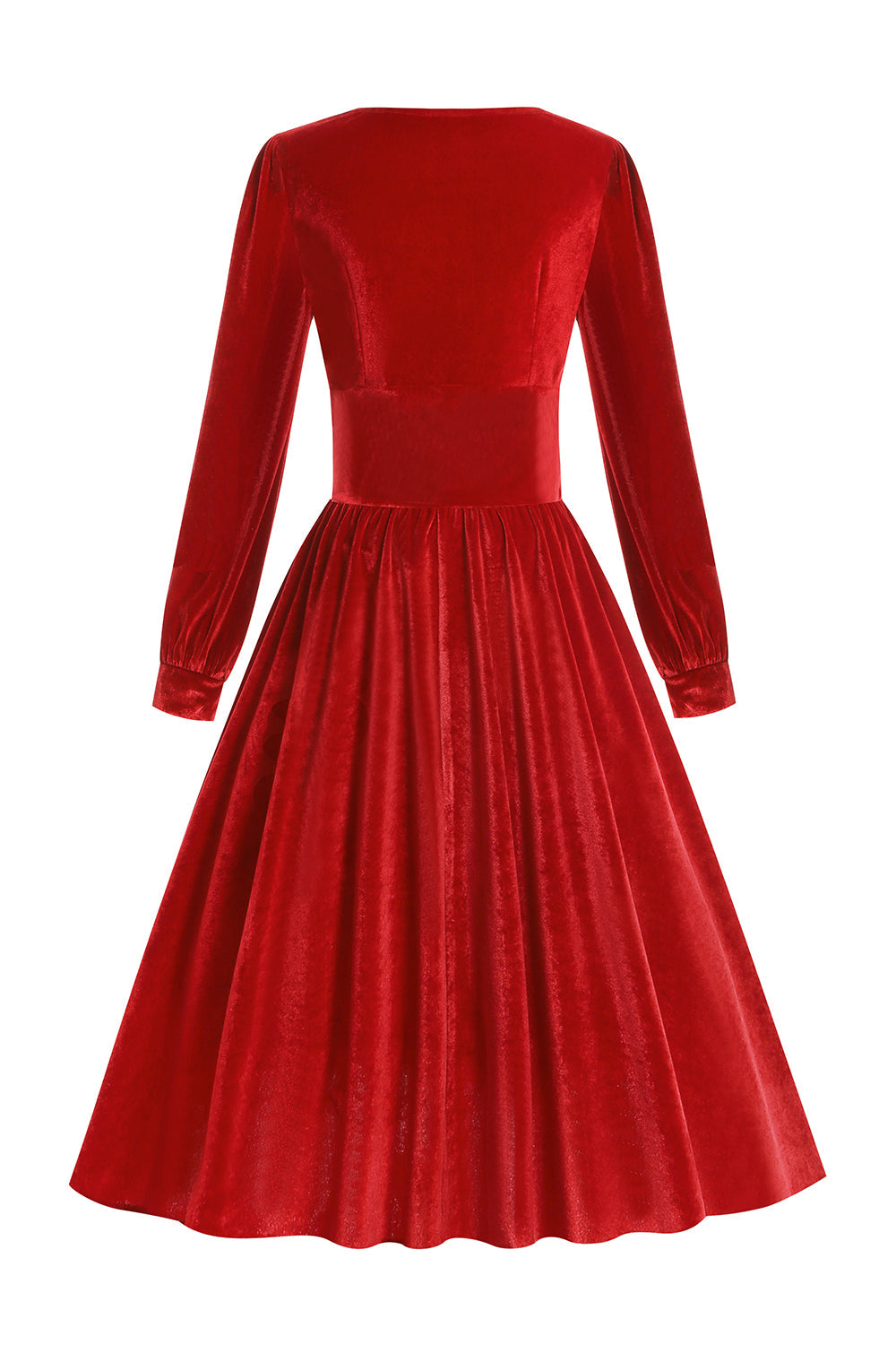 Vestido Vintage de Terciopelo Rojo