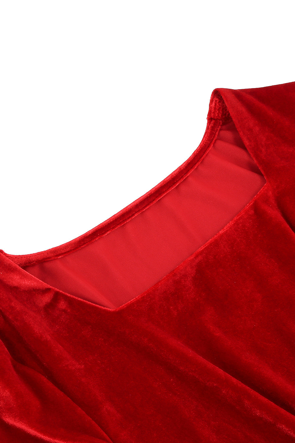 Vestido Vintage de Terciopelo Rojo