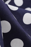 Lunares Azul Vestido de 1950 Halter