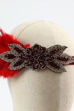 1920s Conjunto de Accesorios Rojo Tres Piezas