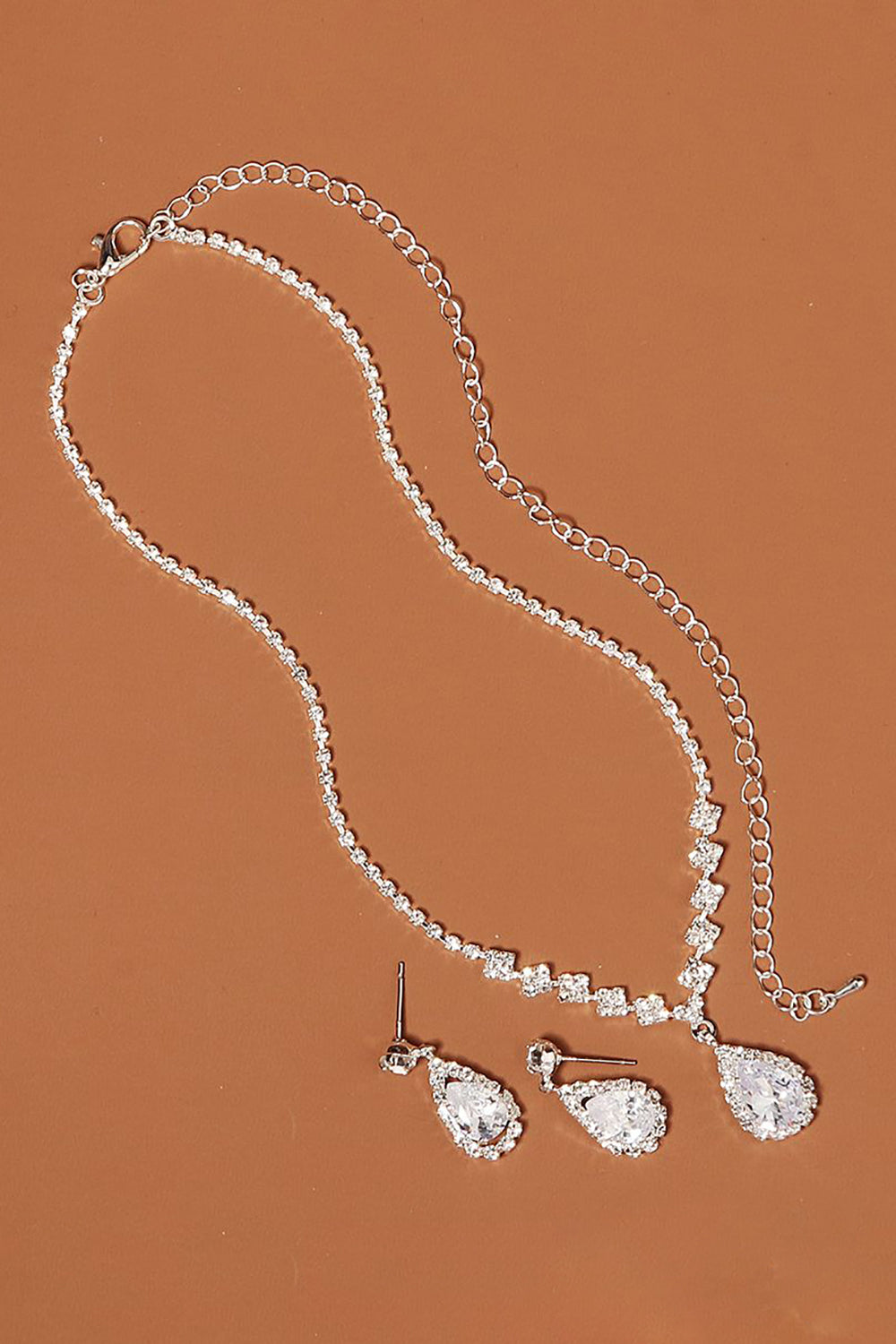 Conjunto de Collares Pendientes de Novia Pedrería
