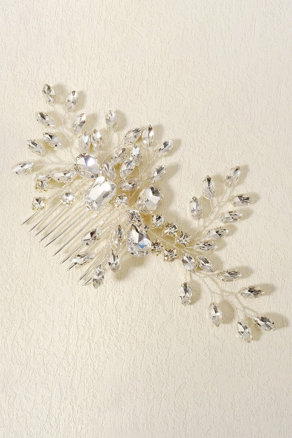 Tocado Nupcial de Flor Cristal Hecho A Mano