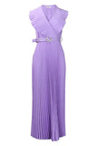 Talla Grande Púrpura Vestido Boda Invitada