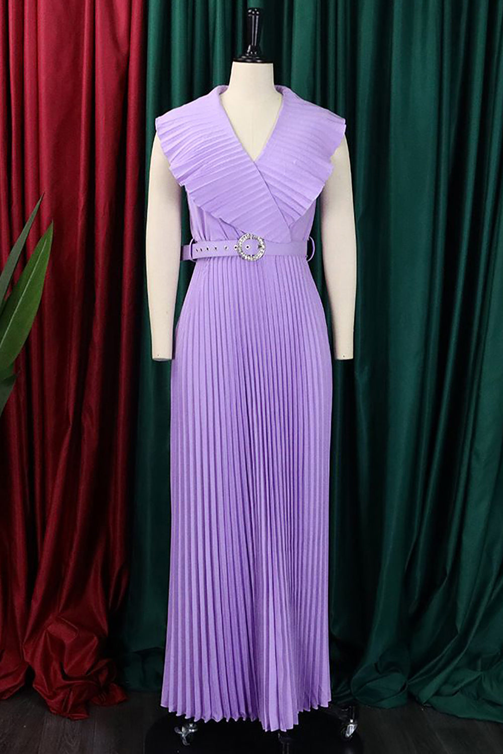 Talla Grande Púrpura Vestido Boda Invitada