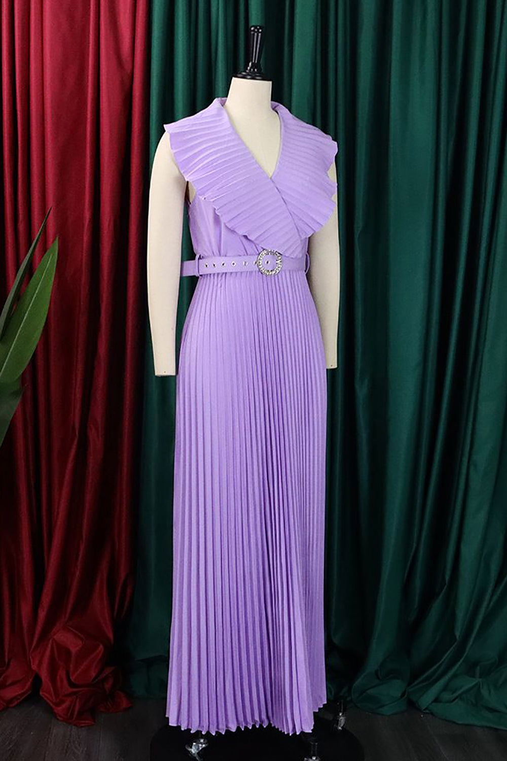 Talla Grande Púrpura Vestido Boda Invitada