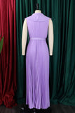Talla Grande Púrpura Vestido Boda Invitada