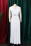 Talla Grande Púrpura Vestido Boda Invitada