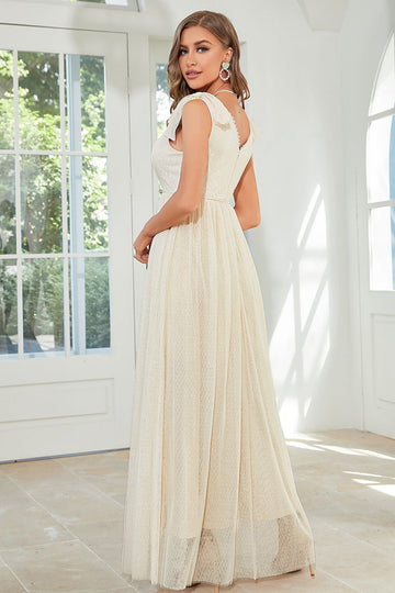 Encaje Albaricoque Vestido Invitada Boda