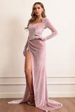 Vestido de Fiesta Terciopelo Mangas Largas