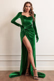 Vestido de Fiesta Terciopelo Mangas Largas