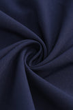 Halter Rayas Azul Vestido Retro Con Bolsillos