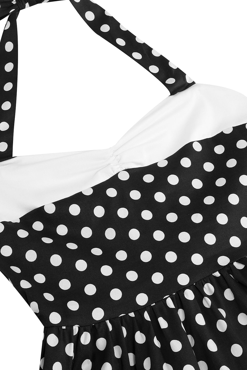 Red Halter Polka Dots 1950s Vestido