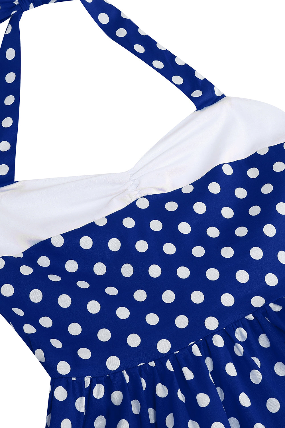 Red Halter Polka Dots 1950s Vestido