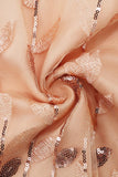A-Line Blush Vestido Casual con mangas cortas