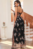 Verde oscuro Sparkly Long Prom Dress con lentejuelas