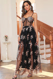 Verde oscuro Sparkly Long Prom Dress con lentejuelas