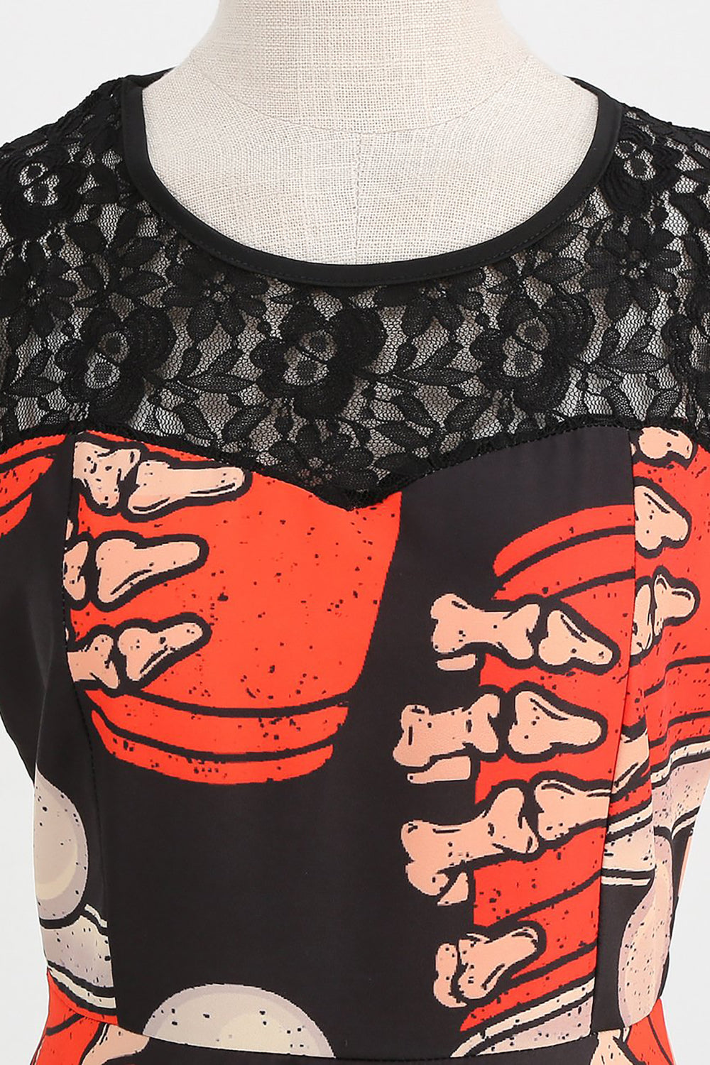 Halloween Calabaza estampada naranja vestido vintage