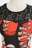 Halloween Calabaza estampada naranja vestido vintage