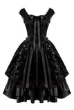 Vestido Vintage Negro de Halloween con Encaje