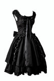 Vestido Vintage Negro de Halloween con Encaje