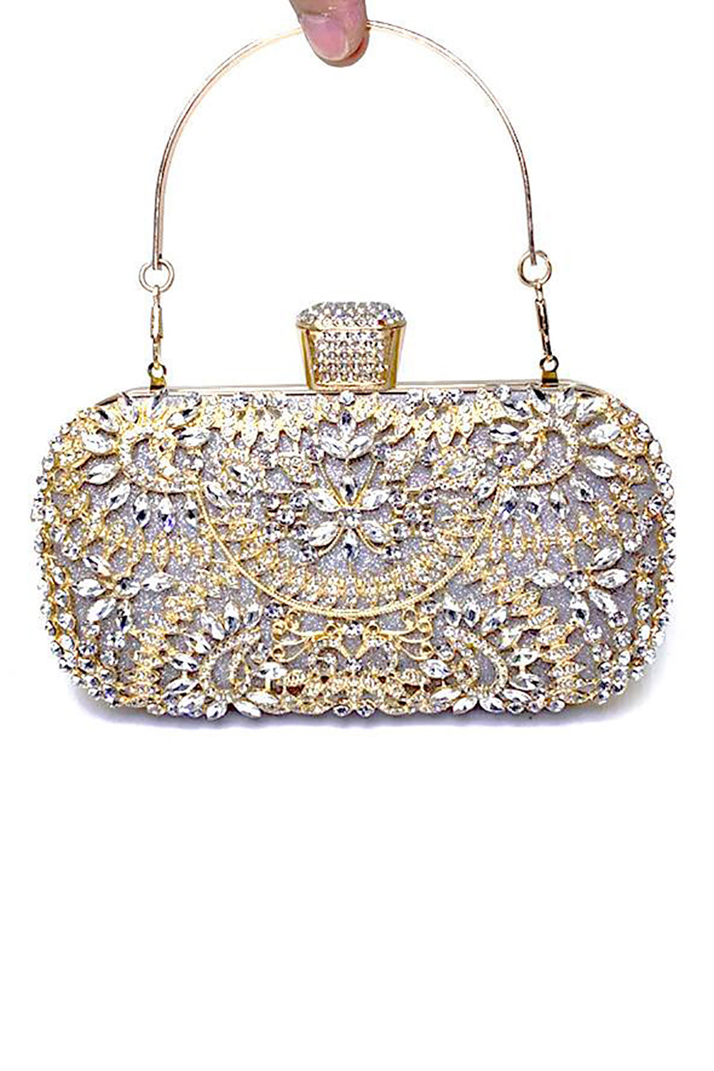 Bolso de mano Sparkly Rhinestone Black Evening Party