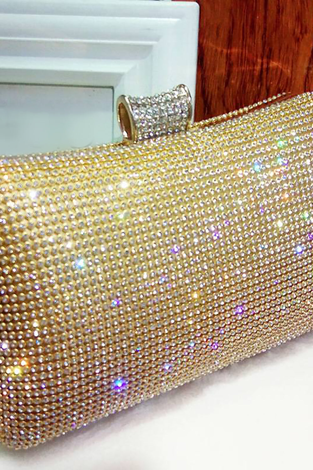 Bolso de noche negro Spakly Rhinestone