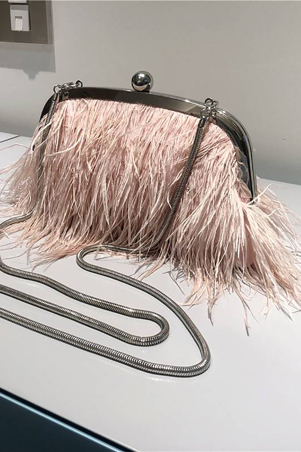 Bolso de mano Blue Tassel Pearl Evening Party