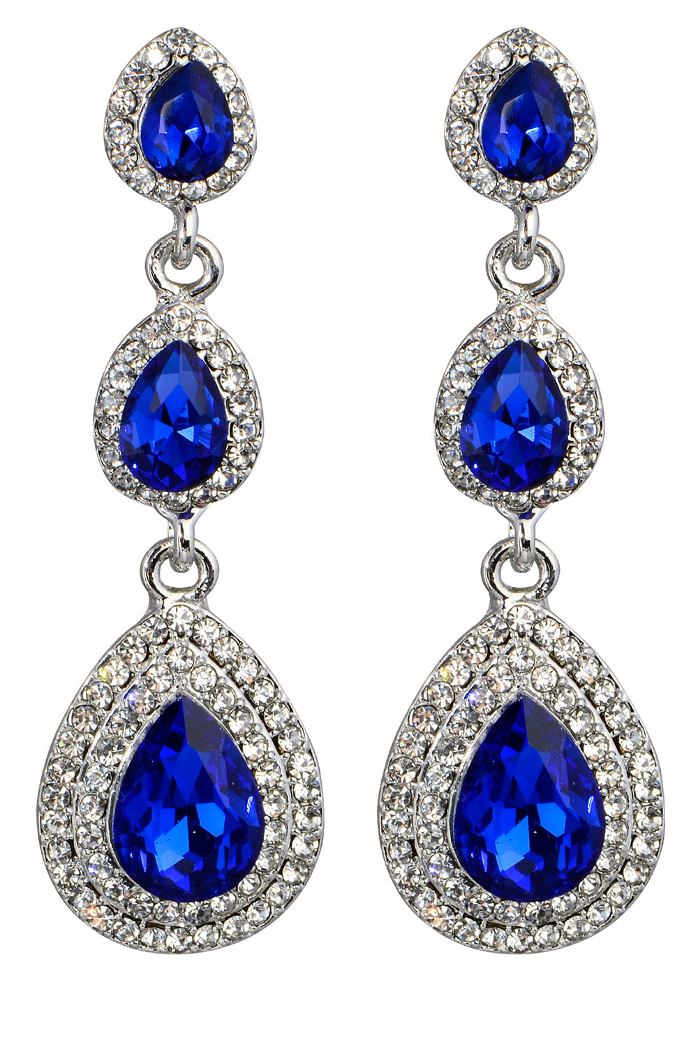 Pendientes de pedrería verde oscuro