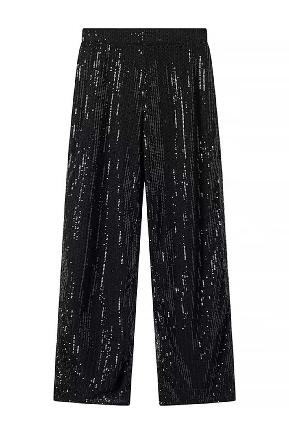 Trajes de mujer de lentejuelas brillantes negras de 2 piezas